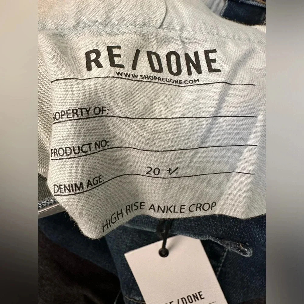 RE/DONE NWT high rise ankle crop jeans - Picture 5 of 6